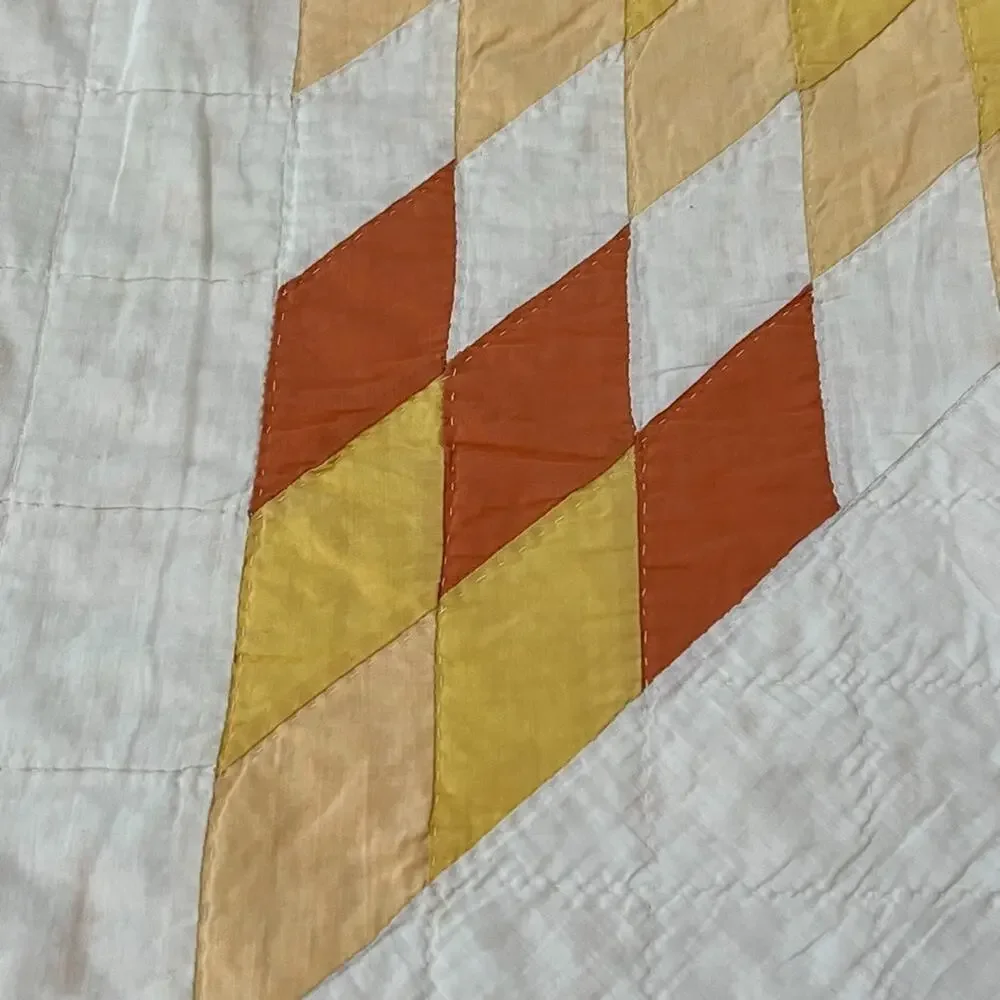 Vintage Lone Star Starburst Handmade Quilt Hand Quilted 75